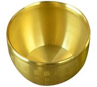 Beavorty Copper Fortune Basin 7.5cm Feng Shui Wealth Bowl Brass Treasure Bowl Desktop Decoration Chinese Tabletop Adornment for Home and Office
