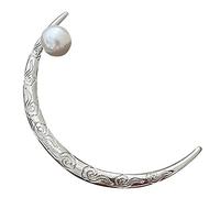 Beavorty Crescent Hair Stick for Women 2-Piece Retro Hair Forks Pearl for Elegant Updos and Buns for Weddings and Parties