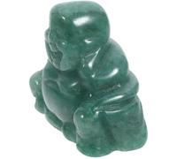 Beavorty Crystal Buddha Desktop Craft Green Small Buddha Statue Decorative Figurine and Attention to Detail for Office or Living Room