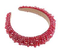 Beavorty Crystal Headband for Women Stylish Hair Hoop Decorative Headwear for Party Handmade Beaded Headband Elegant Hair Accessory for Females