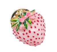 Beavorty Cute Strawberry Enamel Brooch Pin Lightweight Charm Badge Decoration for Women Small Fruit Lapel Pin for Scarves Jackets Bags Daily Wear