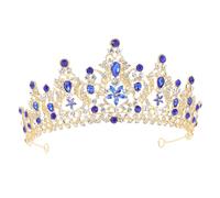 Beavorty Dazzling Rhinestone Crystal Crown Bridal Tiara Headpiece Wedding Celebration Headdress