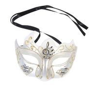 Beavorty Decorative Half Face for Women Premium Halloween Party Prop with Delicate White Music Note Design Durable and Lightweight for Dancing and Photography