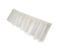 Beavorty Delicate Window Short Curtain Single Panel Cotton Linen Beige | Reduce Sunlight Glare, Diffused Light for Nursery and Room, Chic Beautiful Look, Blends with Home Decor
