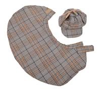 Beavorty Detective Cat Costume Set Comfortable Polyester Material with Hat and Cloak Easy to Clean Chest 42cm for Small Dogs and Cats for Themed Parties and Fancy Dress Role Playing
