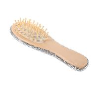 Beavorty Diamond-studded Massage Comb Portable Wooden Travel Comb for Scalp Cleaning Styling Tool for Women and Men