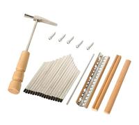 Beavorty DIY 17 Keys Kalimba Thumb Piano Saddle Kit with Carved Scales Complete Accessories for Hobbyists and Music Enthusiasts
