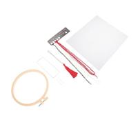 Beavorty DIY Embroidery Kit Plum Pattern Bookmarks Cross-Stitch Materials Set with Needles for Home Crafting and Sewing Enthusiasts