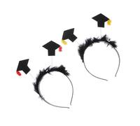 Beavorty Doctor's Hat Headband Set 4pcs Graduation Party Hairband for Men Women Stylish Graduation Decor