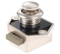 Beavorty Door Latch Lock Push Button Keyless Stainless Steel Cabinet Lock for Rv Cupboard and Drawer Smooth Surface Finish
