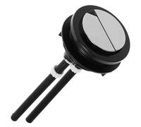Beavorty Dual Flush Toilet Push Button Replacement with High Brightness and Multi-Layer Electroplating in Black Abs 2pcs Chic Design Suitable for Dual Flush for Bathroom Toilet Water Tank