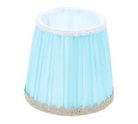 Beavorty E14 Screw Cloth Lampshade Ceiling Lamp Cover Sky Blue Fabric, Decorative Pendant Light Shade for Bedroom and Office Use