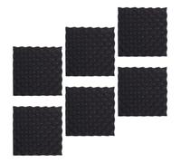 Beavorty Egg Crate Foam Sheets Strong Buffer Effect and Cotton Material Concave-Convex Shape 6pcs Black Long Buffer Stroke for Effective Dampening and Sound for Packaging Fragile Items