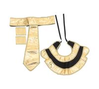 Beavorty Egyptian Pharaoh Costume Accessory Set for Adults with Collar, Belt, and Wristbands - Ancient King Tut Cosplay for Halloween and Party Supplies