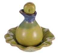 Beavorty Elegant Ceramic Essential Oil Bottle Set Reusable Safe Perfume Ceramic Bottle with Base Tray Retro Chic Design for Mother's Day