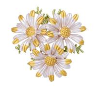 Beavorty Elegant Daisy Brooch Pin Premium Flower Badge for Women Eye Catching Accessory for Weddings Birthdays Proms and Special Occasions for Dresses and Coats