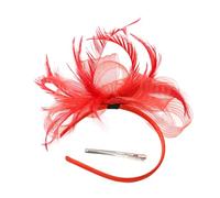 Beavorty Elegant Mesh Fascinator Headband with Clip for Women Classic Tea Party Hat for Weddings Cocktail Events and Formal Occasions Eye Catching Headdress for Dressy Attire