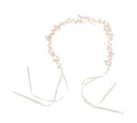 Beavorty Elegant Pearl Bridal Hair Vine with Gold-tone Wire Romantic Headpiece for Weddings Parties Special Events Versatile Chain Hair Accessory with Timeless Shine and Sturdy Construction