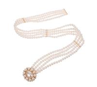 Beavorty Elegant Waist Chain for Women Imitation Pearl Dress Belt Versatile Accessory for Weddings Parties and Everyday Wear Comfortable and Stylish Fit Outfit