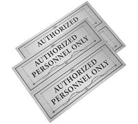 Beavorty Employees Only Pvc Door Sign Stickers, 4pcs Waterproof Self-adhesive Staff Access Decals for Office, Restaurant, and Public Workplace Areas