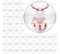 Beavorty Empty Clear Round Capsules 50pcs Claw Machines Toy Storage Balls 38mm Clear Refillable Ball Gumball Vending Capsules for Kids Party Favor Prize Vending Machine Toys