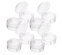 Beavorty Empty Eyeshadow Case Lid 8pcs 26mm Diameter Single Eyeshadow Storage Box Cosmetic Organizer for Travel Makeup Storage