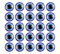 Beavorty Evil Eye Patches for Quick Application with Easy-to-Attach Adhesive Backing 100pcs Blue Resin Half Round Shape and Playful Decoration for DIY Crafts and Scrapbooking