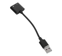Beavorty External Sound Card USB to Audio Jack Adapter Two-in-one Design Black Pvc for Laptop Audio Experience Plug and Play