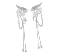 Beavorty Fantasy Tassel Elf Ear Non-piercing Filigree Ear Clips for Cosplay Weddings Carnival Party Long Stylish Fairy Tale Earrings for Women