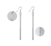 Beavorty Fashion Tassel Earrings Silver Plated Long Six Wire Dangle Earrings for Women Eye Catching Design Easy to Wear for Friends Sold in One Pair