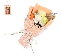 Beavorty Flower Bouquet Soap Rose Bouquet Elegant Decorative Flower Bouquet for Home Mother's Day