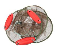 Beavorty Foldable Fishing Catch Net with Drawstring Design and Deepen Nylon Mesh, Big Capacity Fish Bait Storage Basket for Boat and Canoe Angling, Easy to Carry and Sturdy Fishing Mesh Net