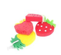 Beavorty Fruit Design Dish Scrub Sponge for Kitchen Use, Absorbent and Gentle Cleaning Sponge with Mixed Style, 5.5x4.3x1.2 Inch Random Style