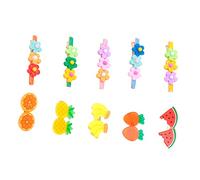 Beavorty Fruit Hairpin Set 10pcs Flower Hair Clips Resin Barrettes for Girls Boys and Girls Toddlers Side Hairpin Pineapple Watermelon Banana Carrot
