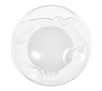 Beavorty G9 Double Layer Round Glass Lampshade, Ceiling Globe Shade for Chandelier Pendant Light and Wall Sconce, 2cm Diameter Ball Lamp Cover for Living Room Lighting