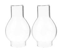 Beavorty Glass Candle Shade 2 Pack Tall Chimney Windproof Covers for Decorative Home Accessories and Candle Protection