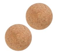 Beavorty Glass Jar Wooden Ball Wine Bottle Stoppers 2Pcs 5Cm Spherical Cork Replacement for Decanters and Beverage Containers, Natural Wood Bottle Accessories for Crafting and Daily Use