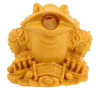Beavorty Golden Toad Water Fountain Spitting Frog Tea Pet Small Orange Water Feature Spout for Home Pond Garden and Tea Table Decoration