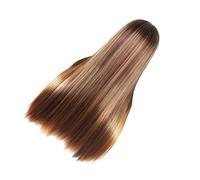 Beavorty Gradient Long Straight Hair Wig Abba Wig Accessory for Women Hair Wedding Fashion Long Straight Girl Fake Chic Accessory