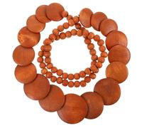 Beavorty Handmade Beaded Necklace for Women Vintage Wooden Choker Rustic Boho Jewelry for Daily Wear and Events Lightweight and Stylish Design