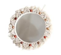 Beavorty Handmade Tapestry Wall Mirror Chain for Makeup and Decor
