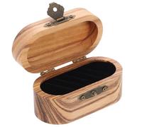 Beavorty Handmade Wooden Guitar Pick Box Vintage Oval 5pcs Plectrum Storage Case for Guitar Players Music Accessories