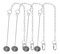 Beavorty Hanging Bird Feeder Anti-rust 4pcs Stainless Steel Fruit Fork with Chain Vegetable and Fruit Holder for Parrot and Hamster Suitable for Bird Cage Feeding