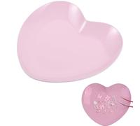 Beavorty Heart Shape Jewelry Tray Aesthetic Stainless Steel Trinket and Ring Holder Stylish Key Dish for Entryway Decorative Vanity Storage for Jewelry and Perfume