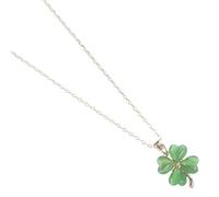 Beavorty Heart Shaped Cat's Eye Stone Pendant Necklace Stylish Opal Pendant Jewelry for Women All-Match Clover Design for Festivals and Parties