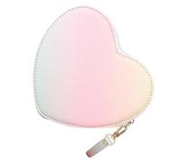 Beavorty Heart Shaped Crossbody Coin Bag for Women Cute PU Pouch with Single Shoulder Strap for Compact Sundries Storage for Everyday Use