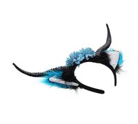 Beavorty Horn Headband Devil Horns Cosplay Cloth Halloween Party Headband DIY Hair Decoration Costume Women's Set