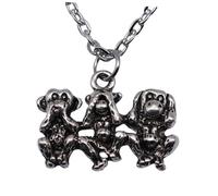 Beavorty Inspirational Monkey Pendant Necklace for Women Fashion Jewelry Accessory with Unique Three Wise Monkeys Design Charming Gift for Birthday Anniversary and Special Occasions