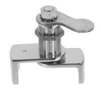 Beavorty Keyless Furniture Lock Hasp Latch for Rv Storage Doors and Kitchen Cabinets with Minimalist Design Zinc Alloy Silver Finish