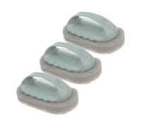 Beavorty Kitchen Cleaning Brush Set 3pcs with Handle Tub Scrubber Bathroom Cleaning Sponge Brush for Household Tile Bathtub Toilet Sturdy Multi-use Scrubbing Tools for Home